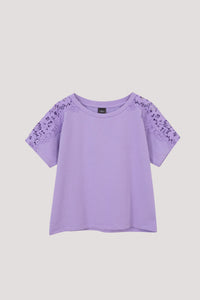 AT 10326 LACED SLEEVES BLOUSE LILAC