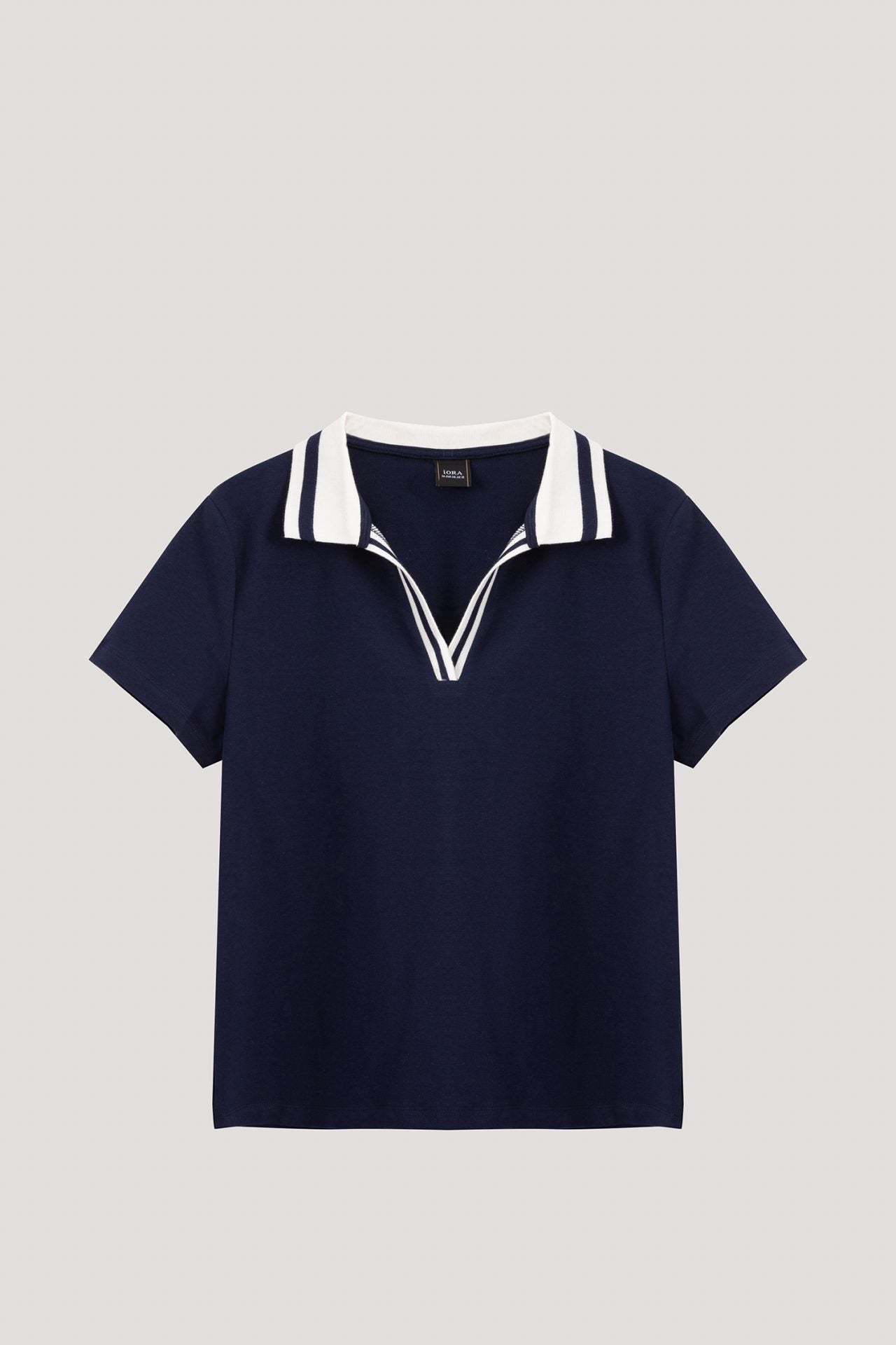 AT 10430 COLLARED BLOUSE NAVY