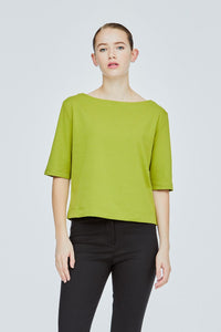 AT 10750 BOAT NECK TOP OLIVE