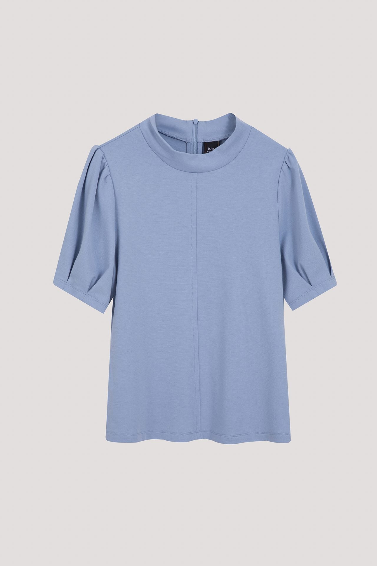 AT 10878 RUCHED SLEEVE TOP SKY BLUE