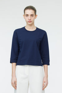 AT 10942 ROUND NECK LONG SLEEVE TOP NAVY 2