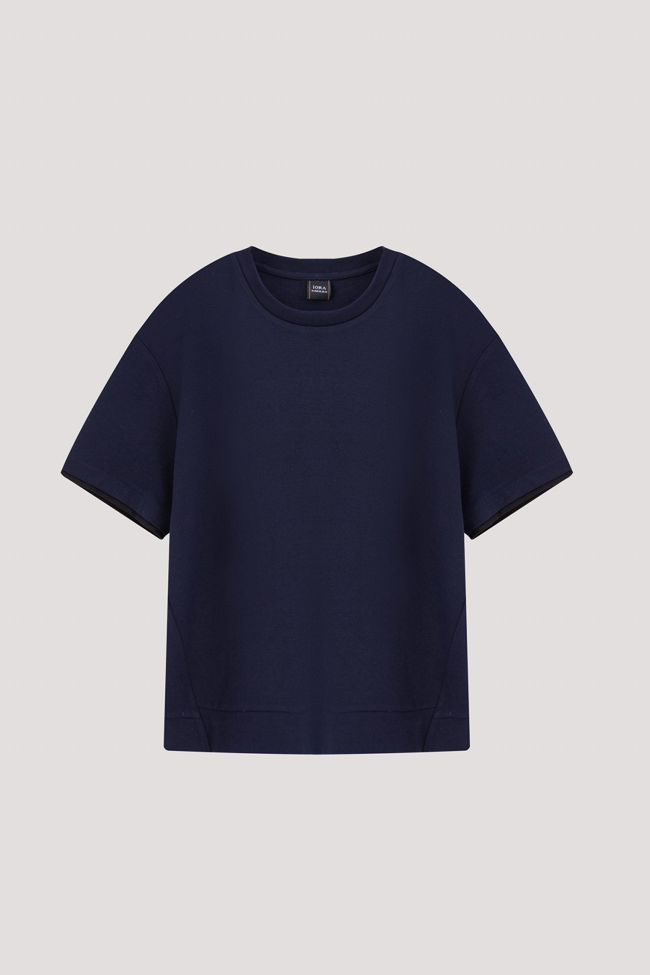 AT 11105 CONTRAST TRIMMING TOP NAVY