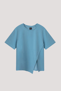 AT 11352 OVERLAP BLOUSE BABY BLUE