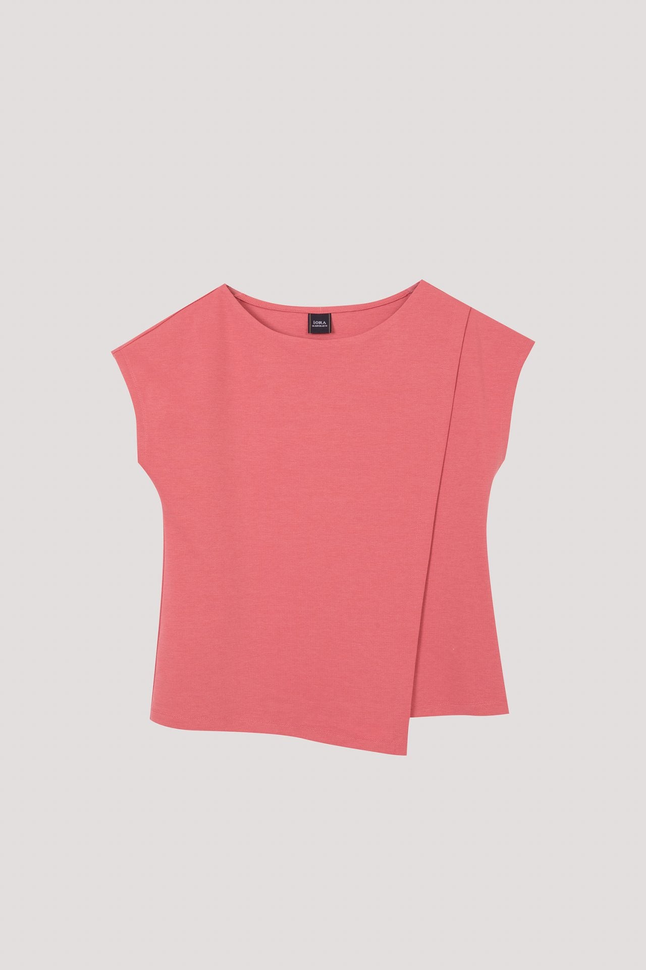 AT 7098 FRONT OVERLAP BLOUSE SALMON