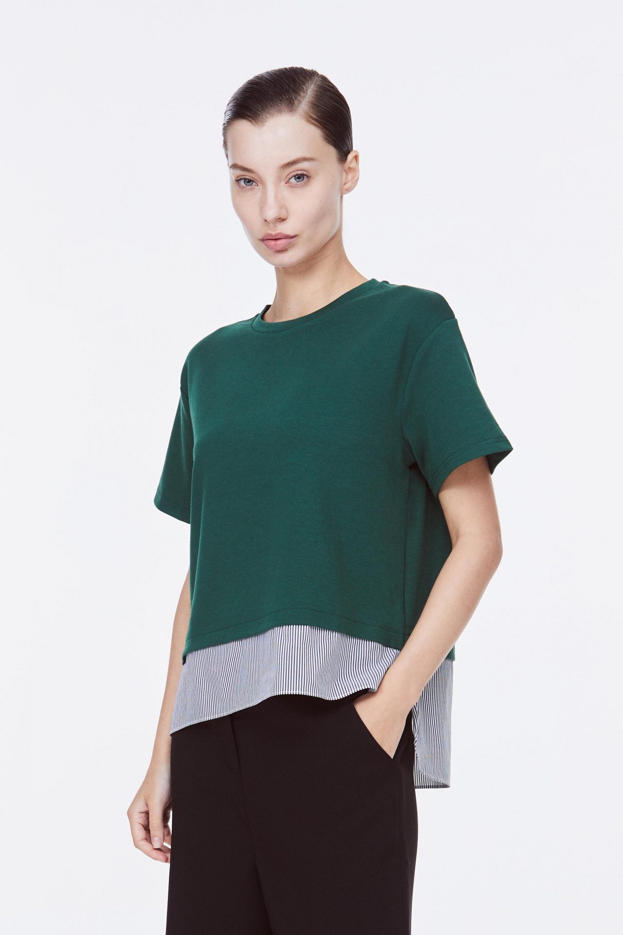 AT 7953 ROUND NECK TOP FOREST