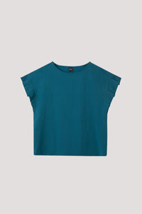 AT 8550 PLEATED SLEEVES BLOUSE DEEP TEAL