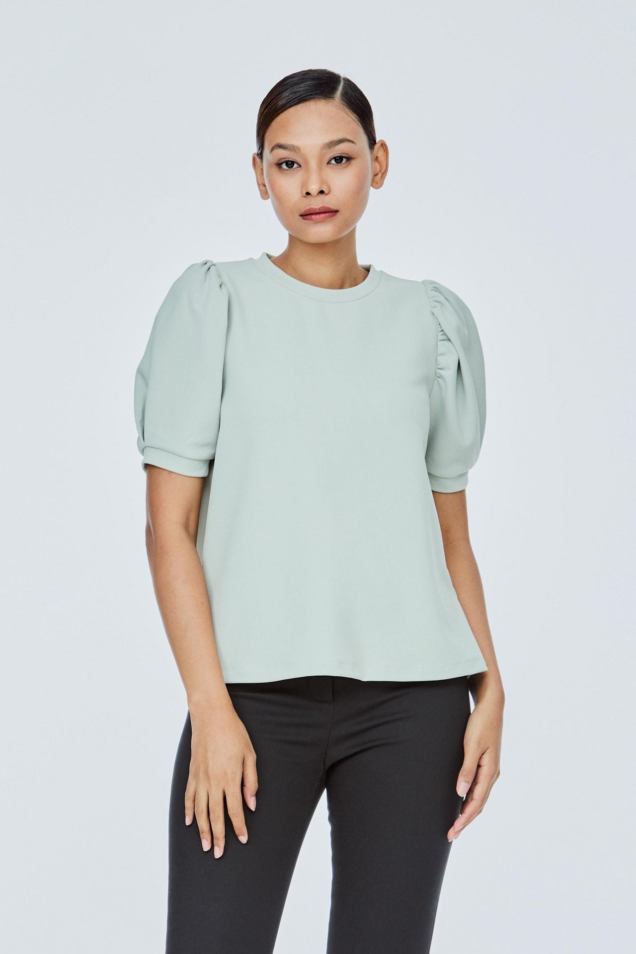 AT 8715 PUFFED SLEEVES BLOUSE MINT