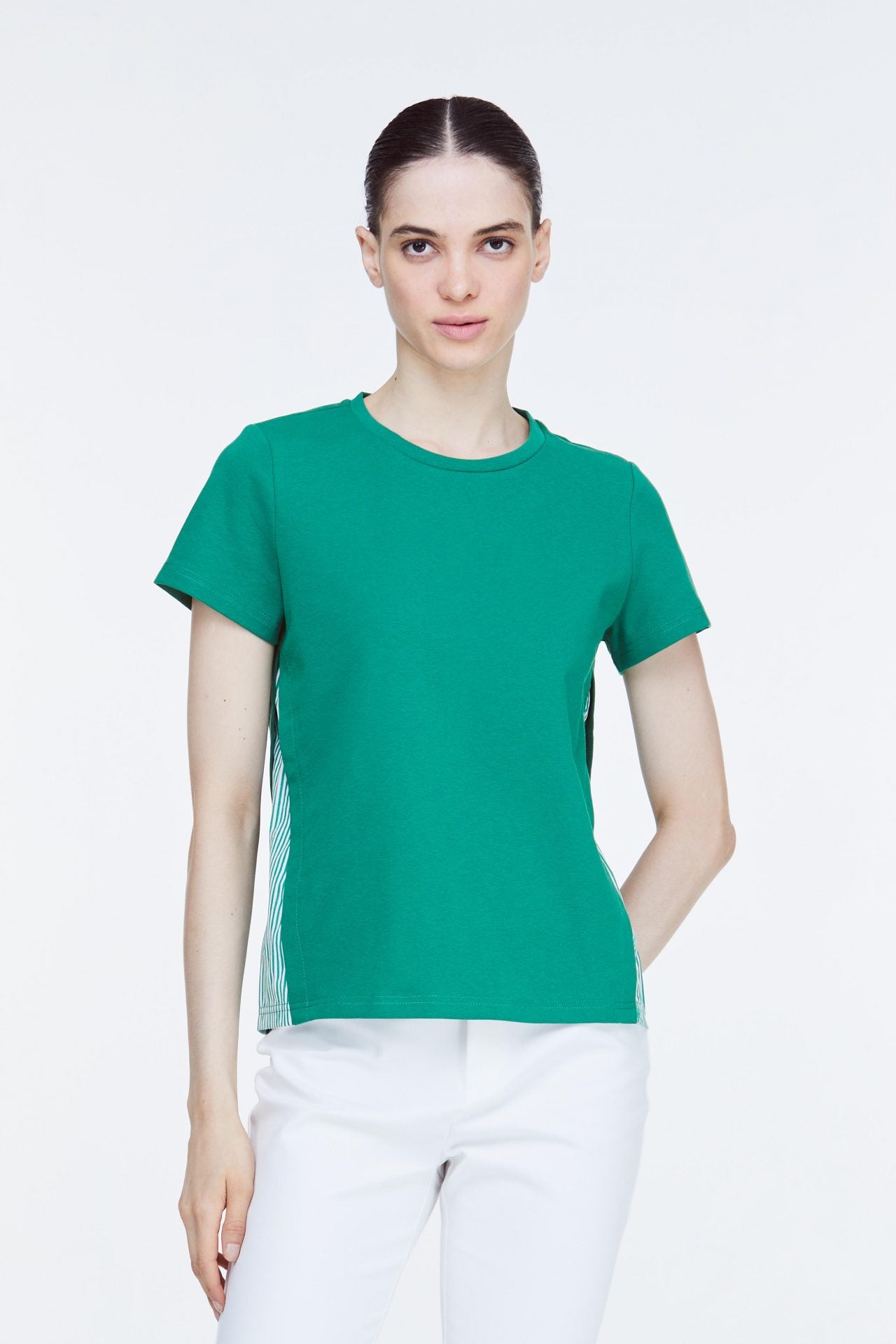 AT 9762 SIDE DETAIL BLOUSE GREEN