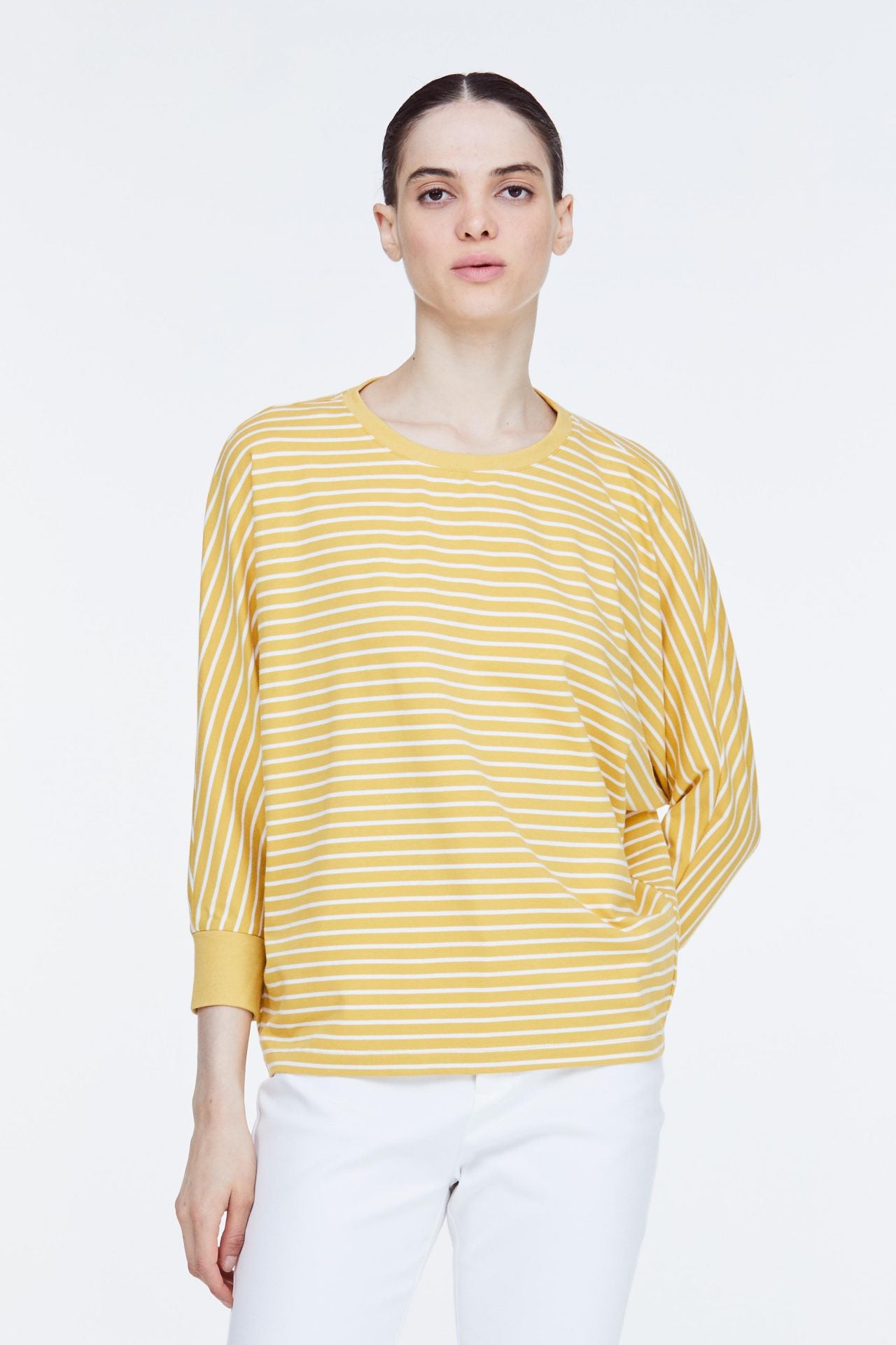 ATB 11278 LONG SLEEVED ROUND NECK TOP YELLOW