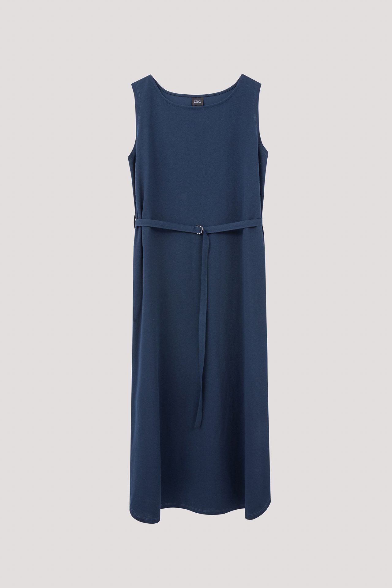 ATD 10049 SASHED SLEEVELESS DRESS NAVY