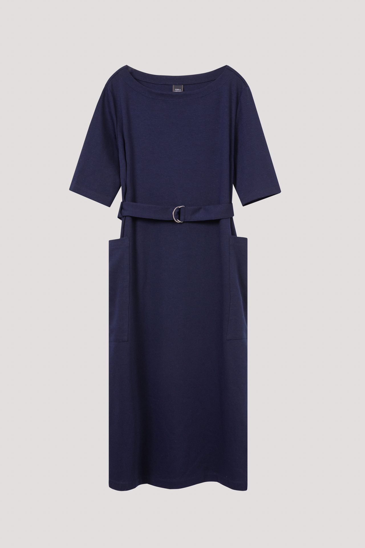 ATD 10756 D-RING SASHED DRESS NAVY