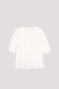 BB 10765 ROUND NECK PUFFED SLEEVES BLOUSE CREAM