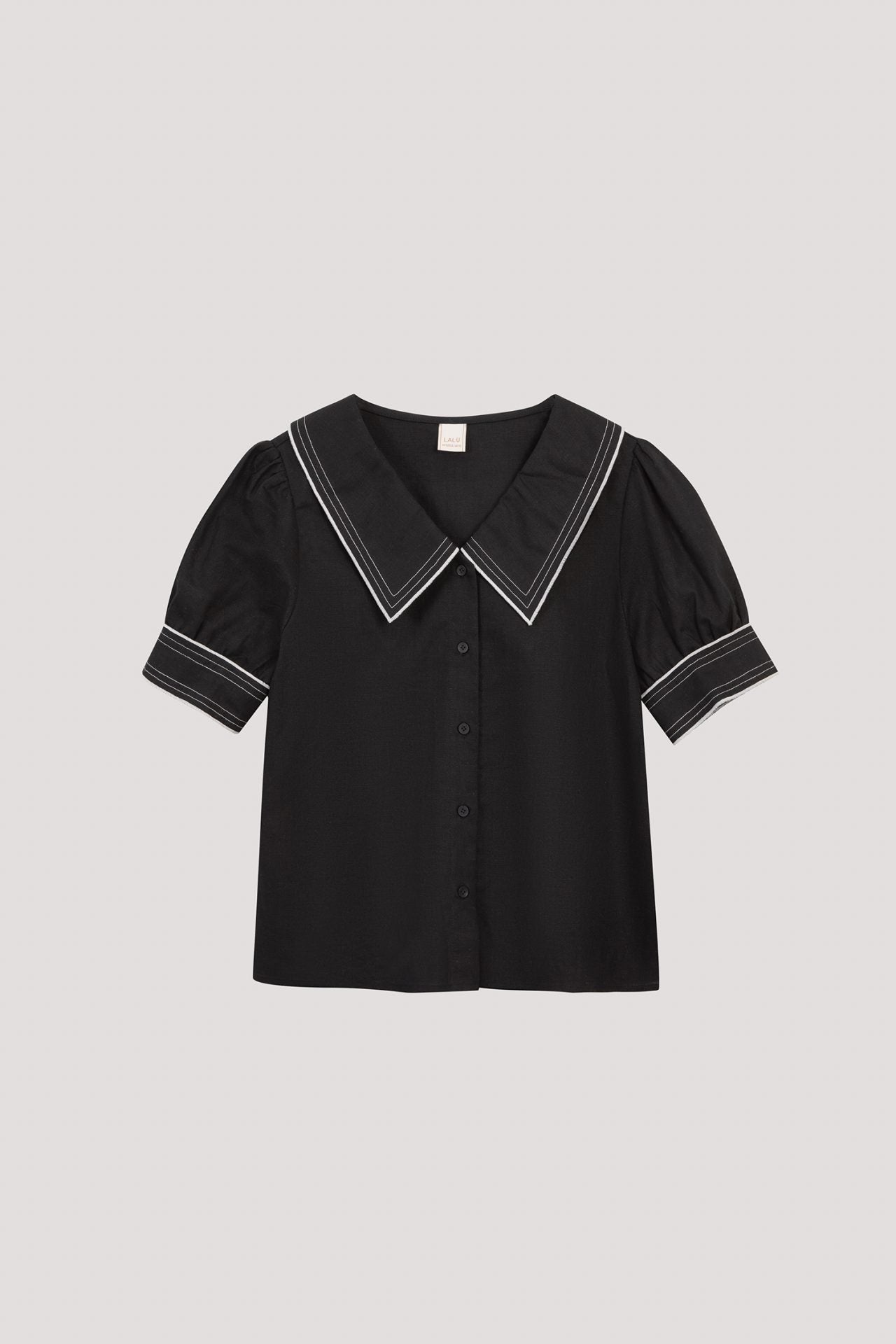 BB 11254 COLLARED BLOUSE BLACK