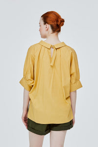 BBB 9627 V NECK BLOUSE MELLOW BACK