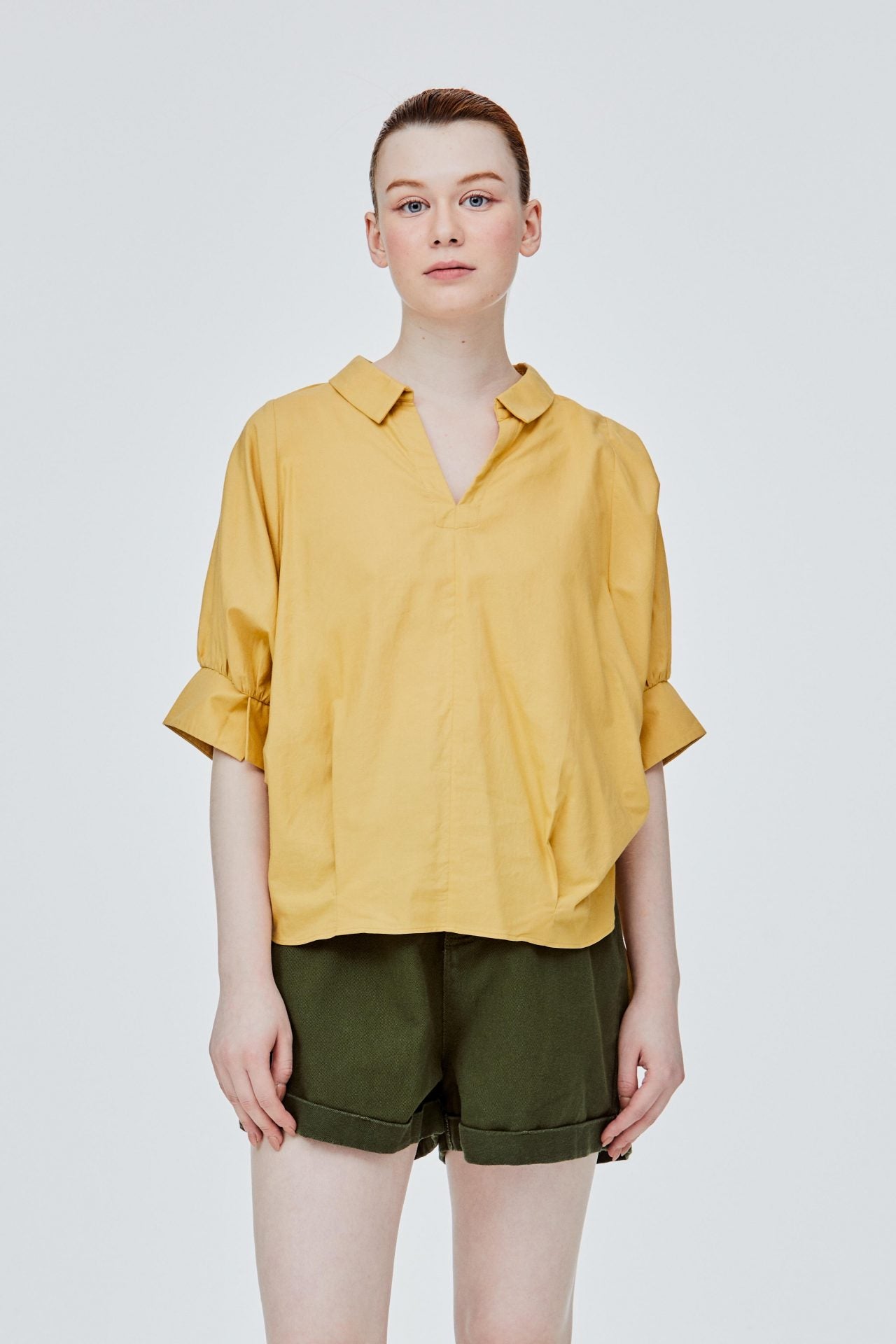 BBB 9627 V NECK BLOUSE MELLOW