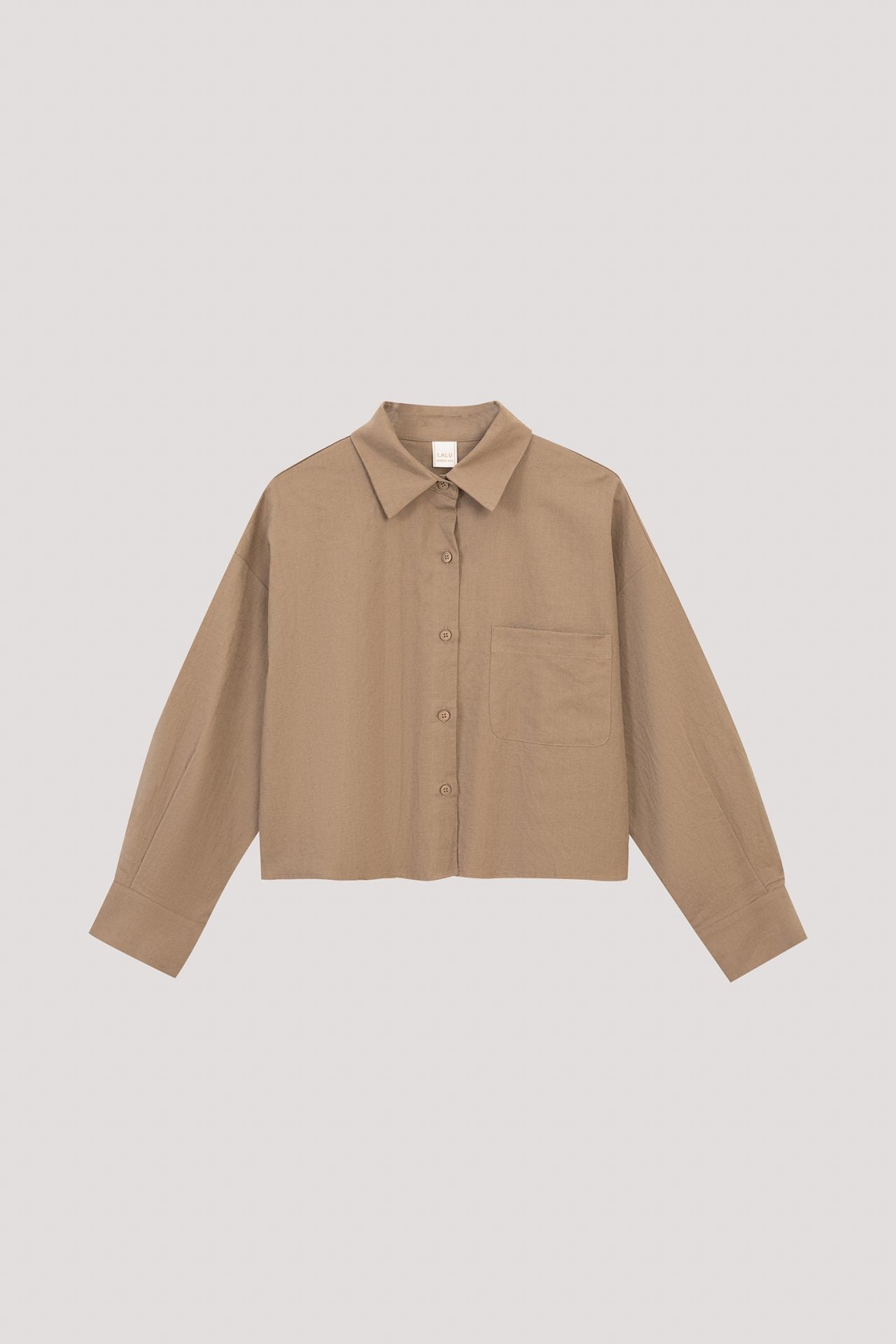 BBL 10846 BUTTONED DOWN SHIRT KHAKI BROWN