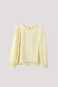 BBL 11490 ROUND NECK LONG SLEEVE TOP PALE YELLOW