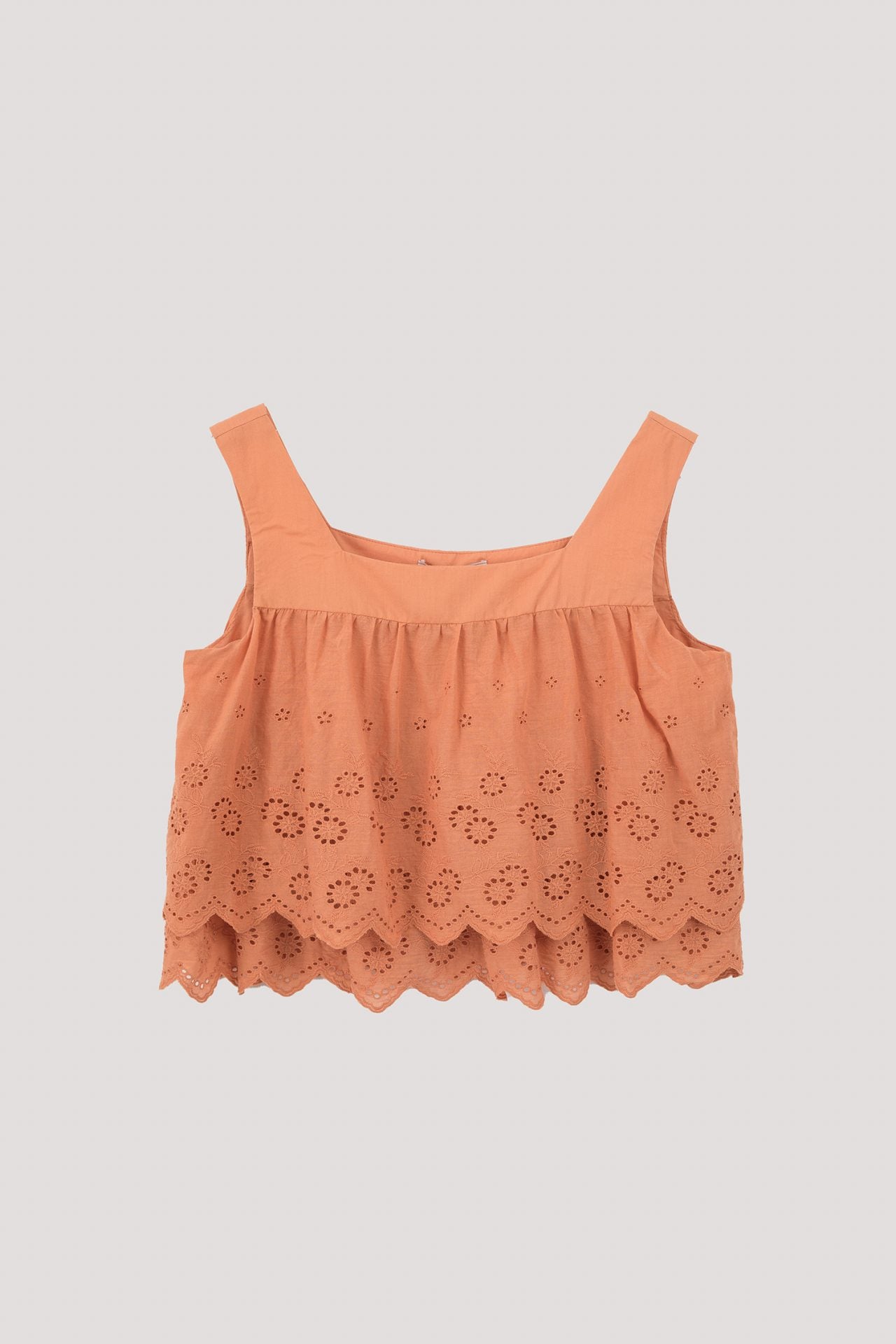 BBV 10200 LACED LAYERED CROP TOP PEACH