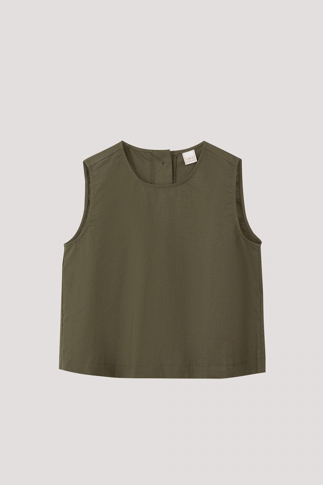 BBV 11075 ROUND NECK TANK TOP ARMY GREEN