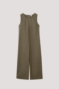 BPD 10692 SLEEVELESS JUMPSUIT KHAKI GREEN