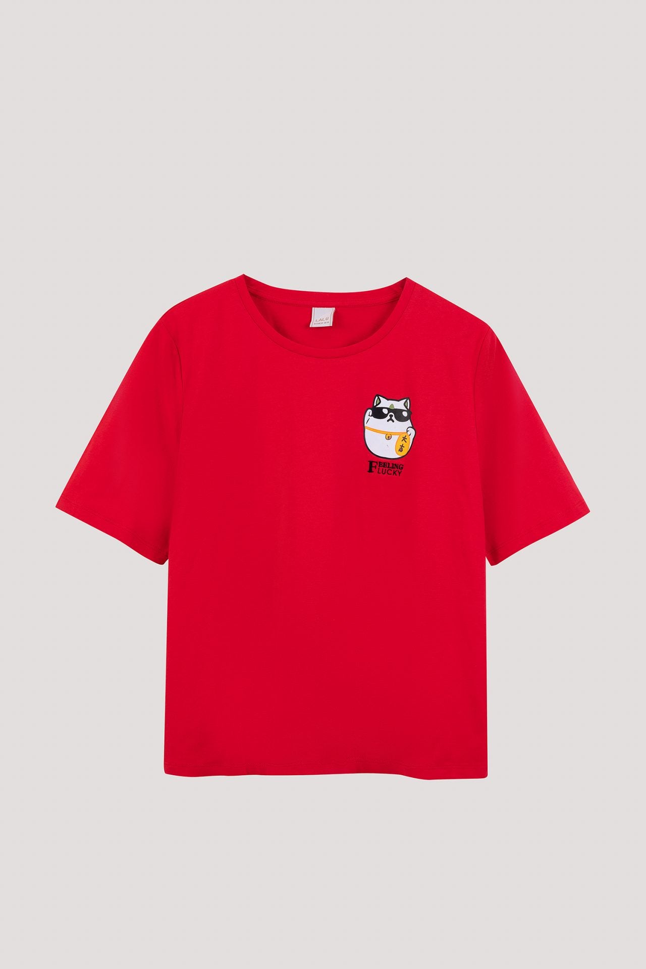 BT 10320 FORTUNE CAT TEE RED