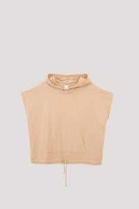 BT 11113 SHORT SLEEVE HOODIE KHAKI