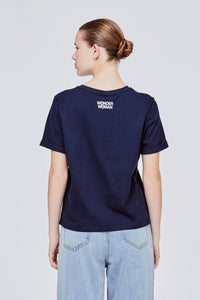BT 11559 PRINTED GRAPHIC TEE NAVY BACK