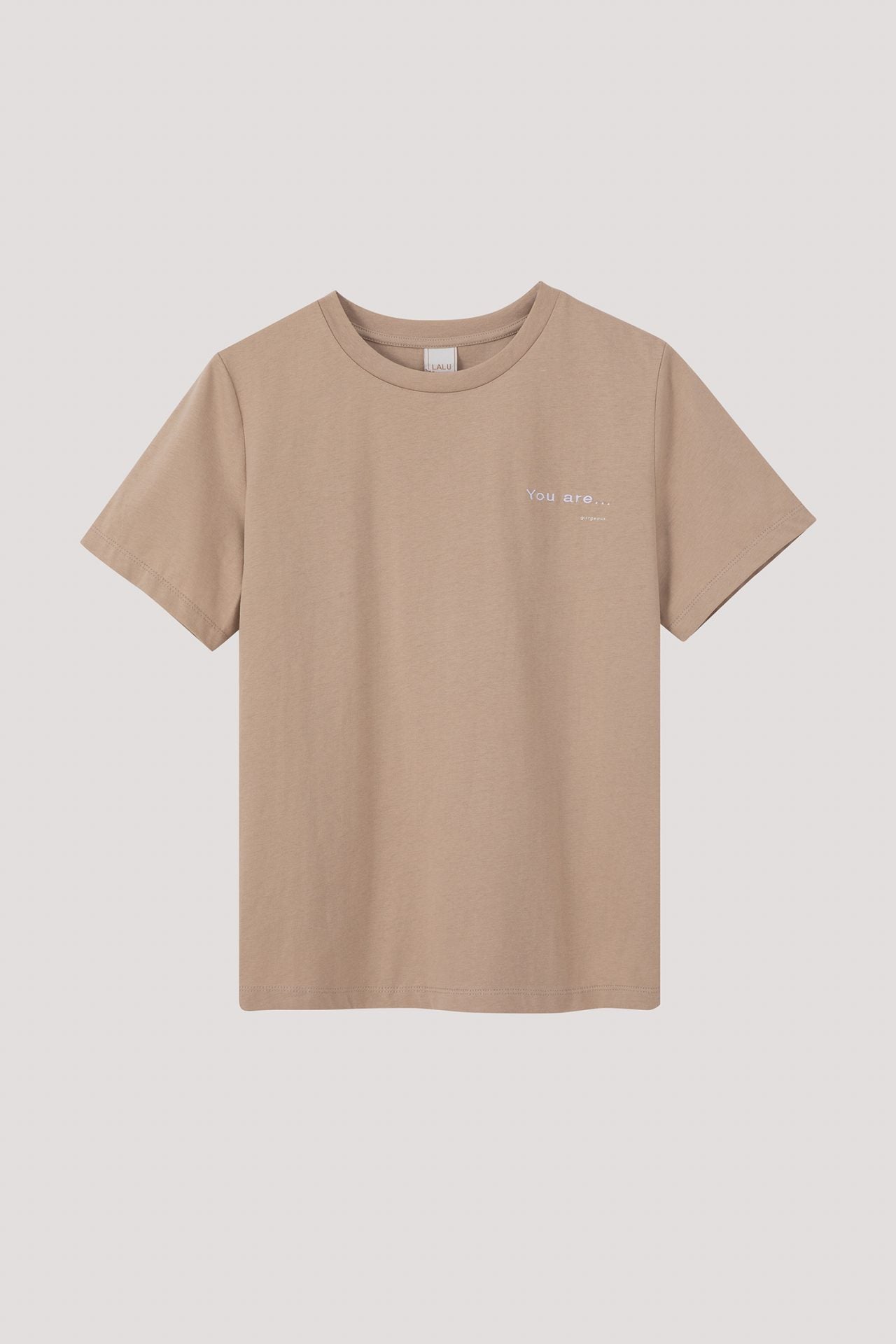 BT 9740 LETTER PRINTED TEE KHAKI