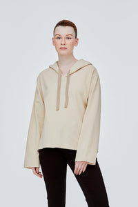 BTL 10914 RELAX BASIC HOODIE MILK