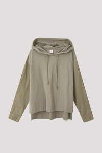 BTL 11031 LONG SLEEVED HOODIE TOP SAGE