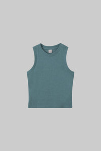 BTV 10368 KNIT SLEEVELESS TOP AQUA GREEN