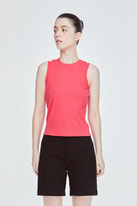 BTV 10368 SLEEVELESS TOP MELON RED