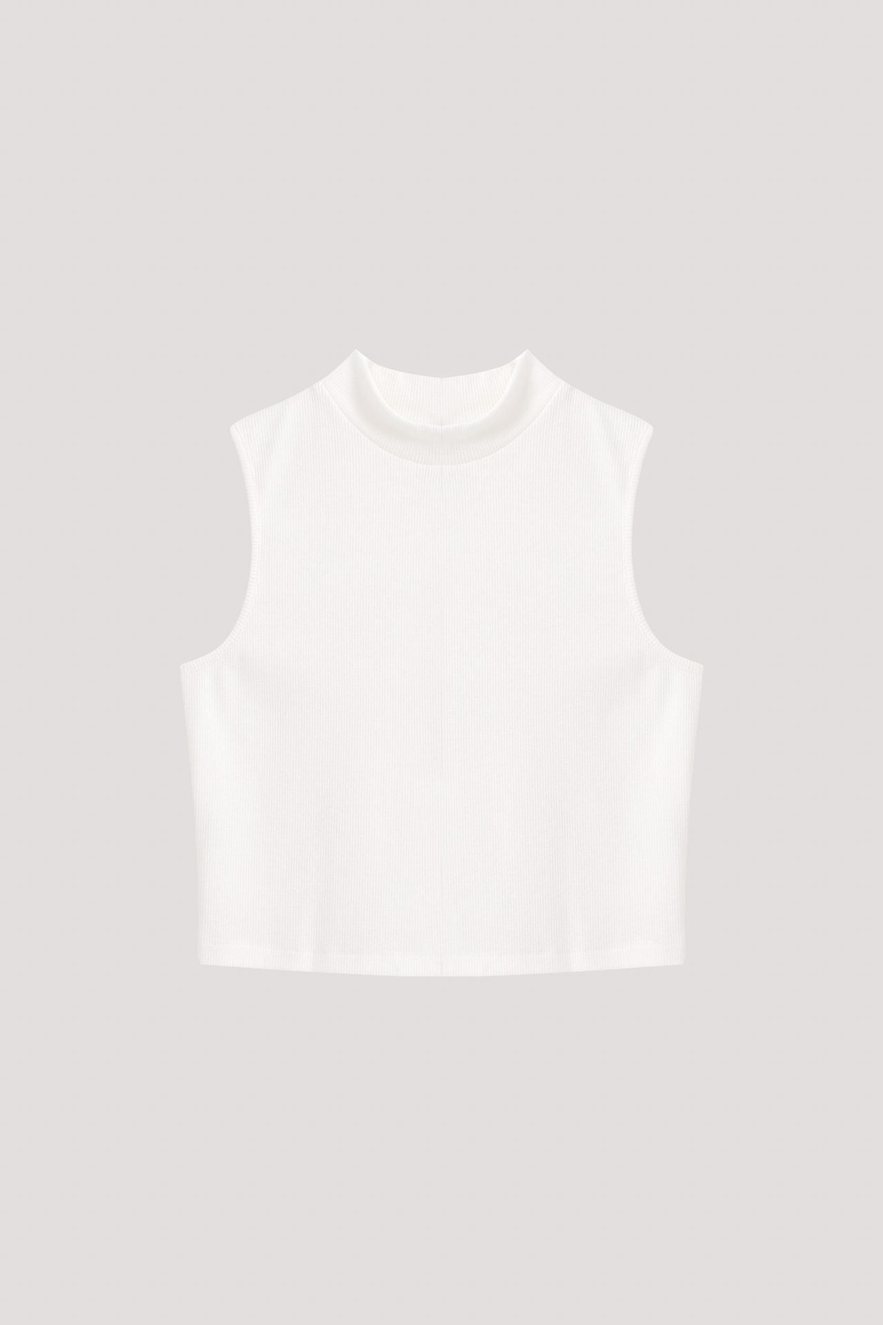 BTV 10412 HIGH NECK TANK TOP CREAM