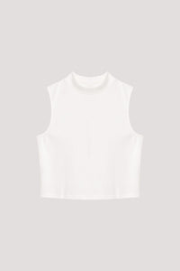 BTV 10412 HIGH NECK TANK TOP CREAM