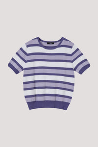 ak 8554 stripe knit top lavender