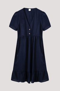 bdq 10111 blouse dress navy